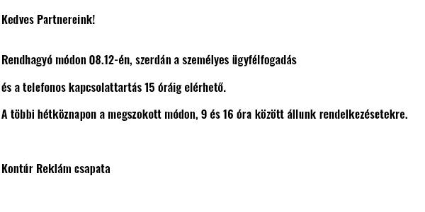 nyitvatartás nyitvatartás