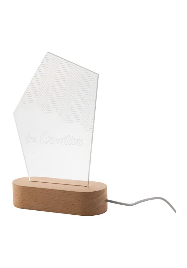 AP AP716909 - Woodify LED-es trófea, ötszög