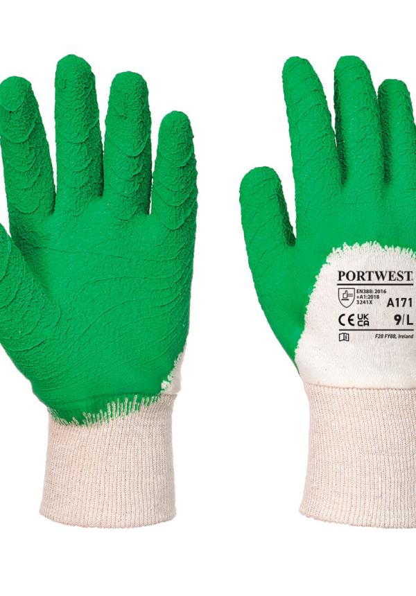 DE A171 - Portwest Latex mártott kesztyű nyitott kézháttal
