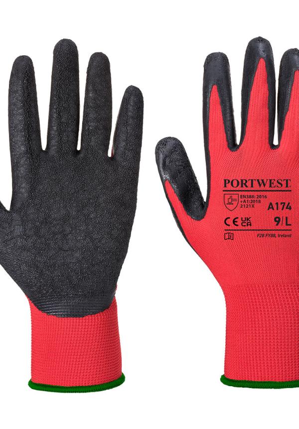 DE A174 - Portwest Flex Grip latex védőkesztyű DE A174 - Portwest Flex Grip latex védőkesztyű