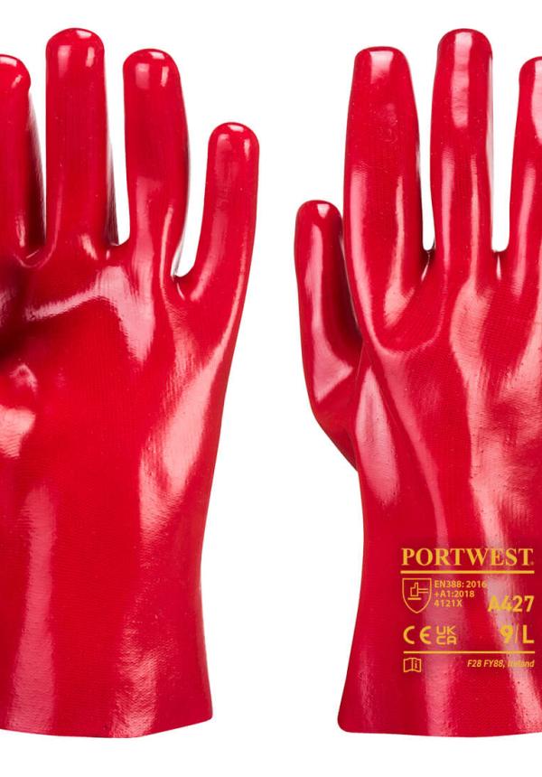 DE A427 - Portwest PVC hosszú szárú kesztyű 27 cm