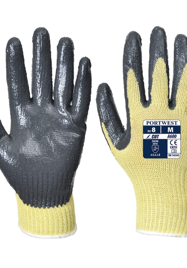 DE A600 - Portwest Kevlar® tenyérmártott nitril kesztyű, Cut 3