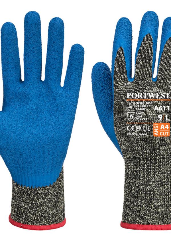 DE A611 - Portwest Aramid HR Cut Latex kesztyű DE A611 - Portwest Aramid HR Cut Latex kesztyű