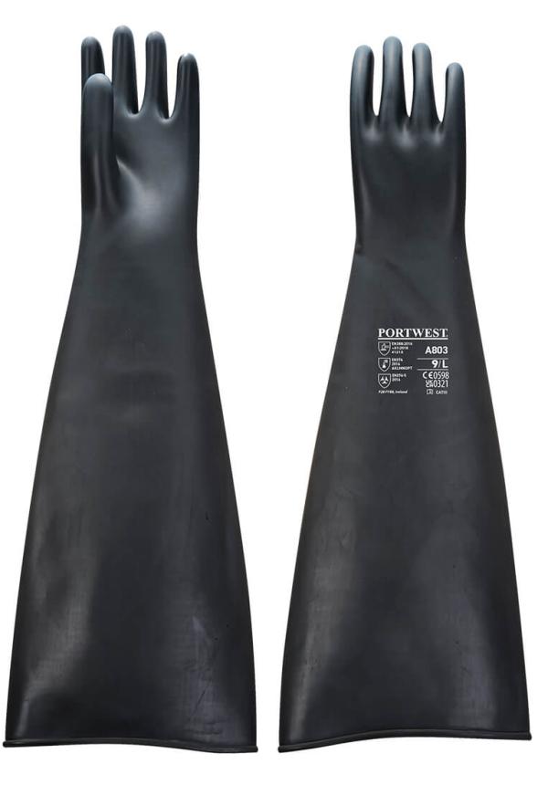 DE A803 - Portwest Erős Latex kesztyű 600 mm