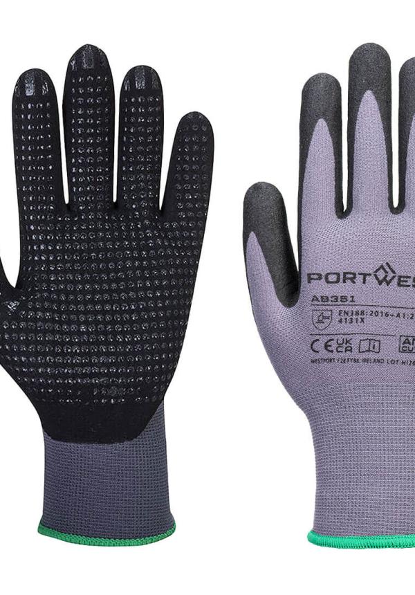 DE AB351 - Portwest Grip 15 nitril pöttyös kesztyű (12 pár)