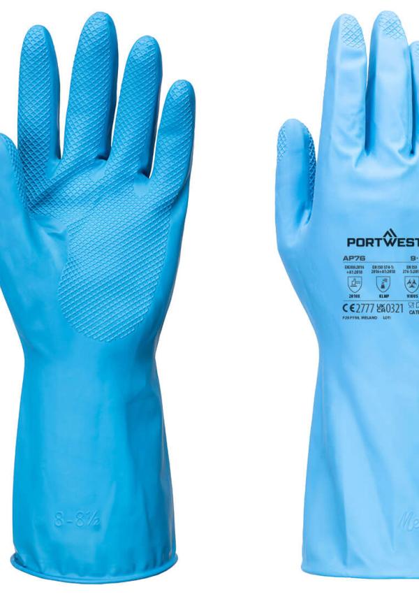 DE AP76 - Portwest FD Chemical B Latex könnyű kesztyű (12 pár) DE AP76 - Portwest FD Chemical B Latex könnyű kesztyű (12 pár)