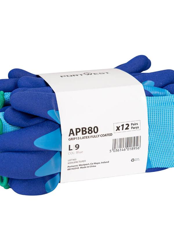 DE APB80 - Portwest Grip 13 Latex teljesen bevont kesztyű (12 pár) DE APB80 - Portwest Grip 13 Latex teljesen bevont kesztyű (12 pár)
