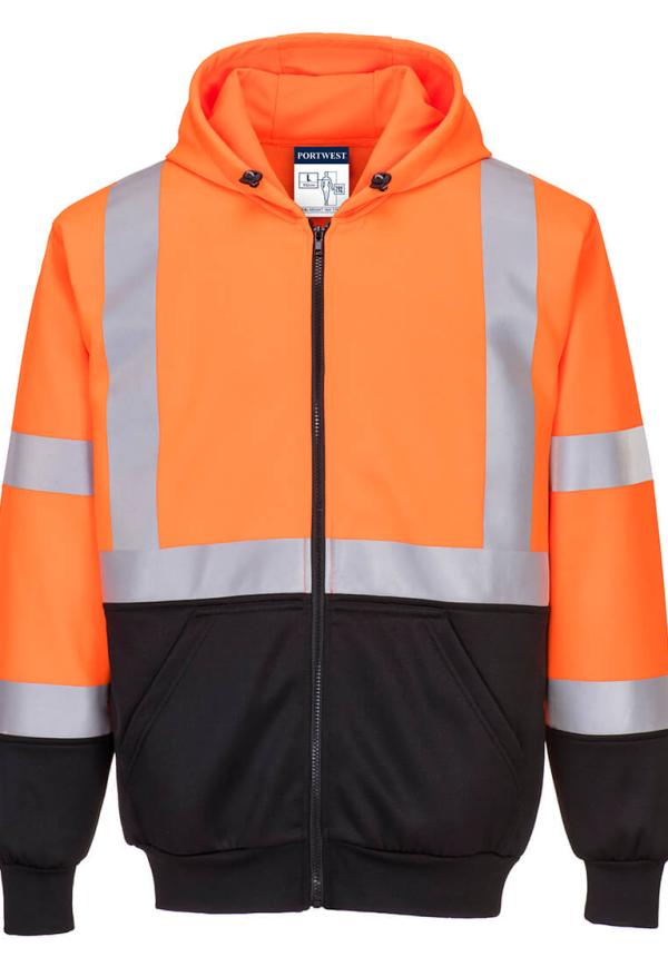 DE B315 - Portwest Hi-Vis kéttónusú kapucnis pulóver