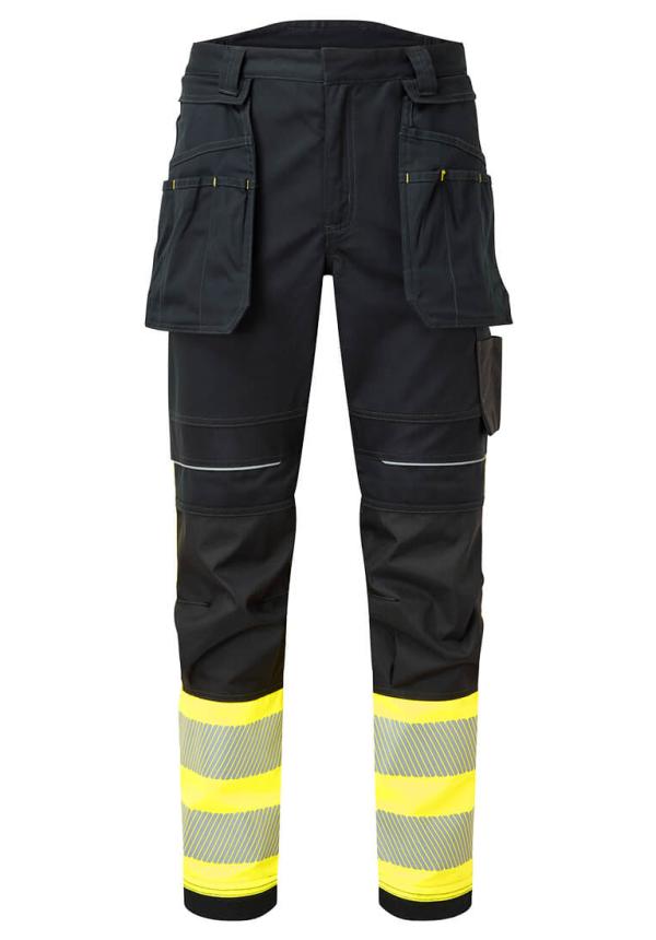 DE FR416 - Portwest PW3 Hi Vis Class 1 lengőzsebes lángálló nadrág