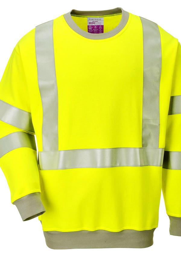 DE FR72 - Portwest Lángálló, antisztatikus Hi-Vis pulóver