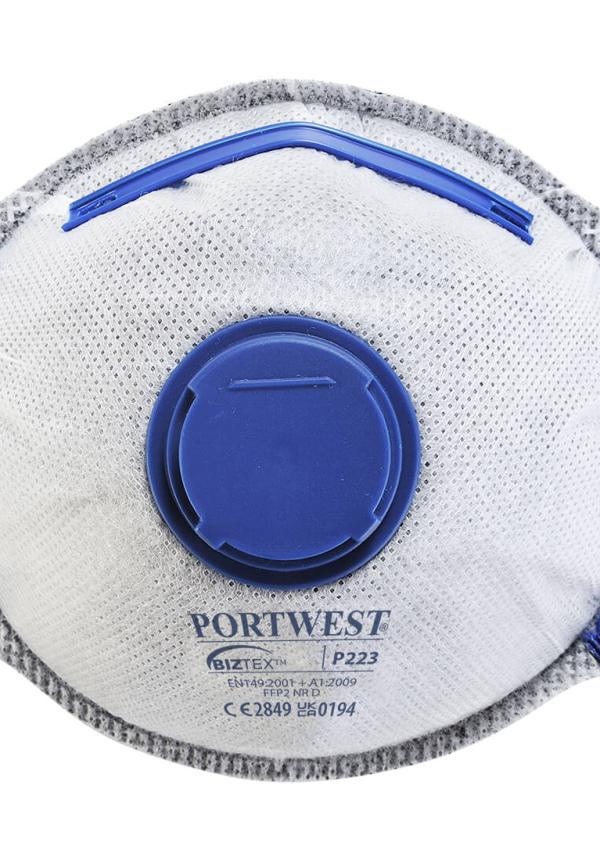 DE P223 - Portwest FFP2 aktívszenes szelepes Dolomit légzésvédő maszk (10 db) DE P223 - Portwest FFP2 aktívszenes szelepes Dolomit légzésvédő maszk (10 db)