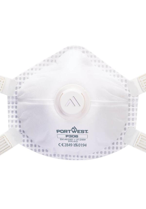 DE P306 - Portwest FFP3 Ultimate Valved Reusable Respirator (5 db) DE P306 - Portwest FFP3 Ultimate Valved Reusable Respirator (5 db)