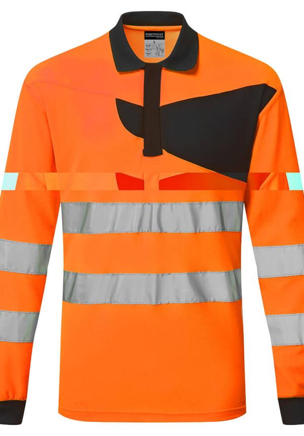 DE PW220 - Portwest PW2 Hi-Vis Polo Shirt L/S DE PW220 - Portwest PW2 Hi-Vis Polo Shirt L/S