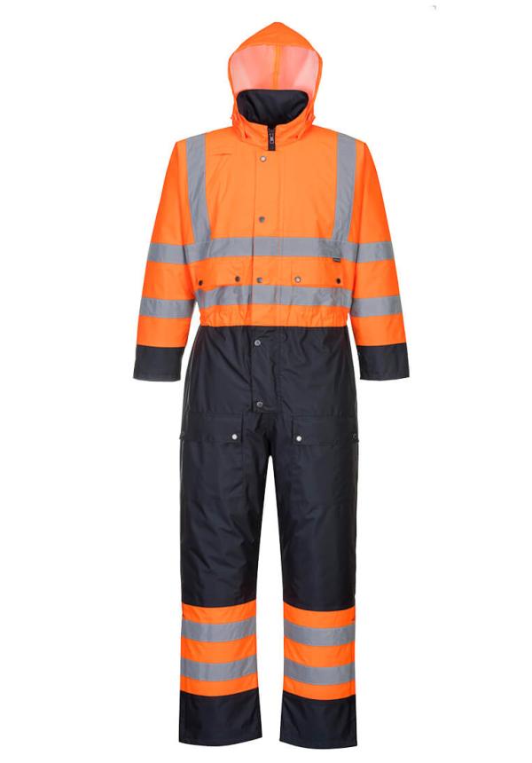 DE S485 - Portwest Contrastvízálló overál-bélelt