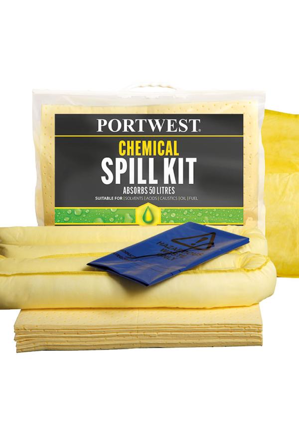 DE SM91 - Portwest PW Spill (50 liter) vegyi szorbens készlet (3 db)