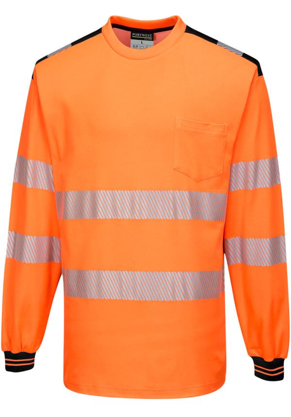 DE T185 - Portwest PW3 Hi-Vis hosszú ujjú póló DE T185 - Portwest PW3 Hi-Vis hosszú ujjú póló