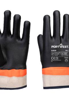 Portwest Duplán mártott PVC kesztyű; homok bevonattal