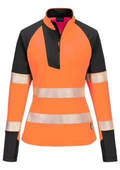 Portwest PW3 Hi-Vis női 1/4 cipzáras pulóver