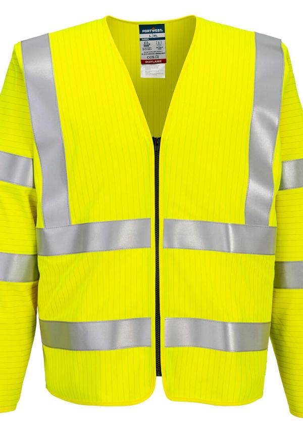 DE FR616 - Portwest Bizflame Hi-Vis lángálló cipzáras mellény