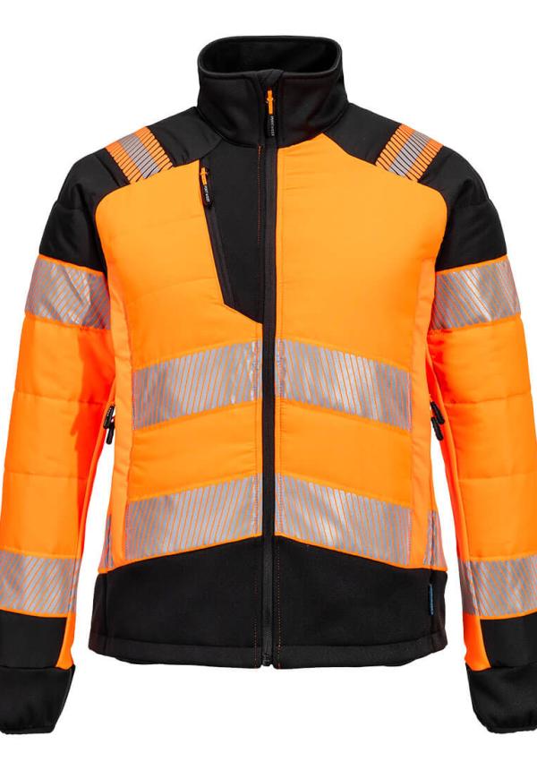 DE T171 - Portwest PW3 Hi-Vis Női Hybrid Baffle kabát