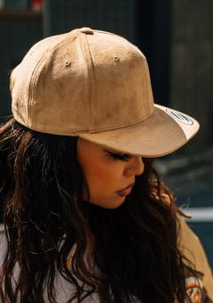 Suede Leather Snapback
