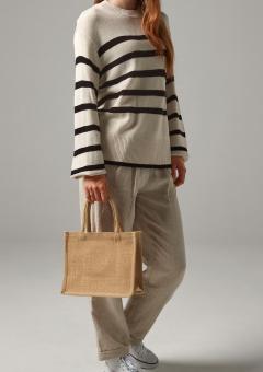Natural Starched Jute Mini Gift Bag
