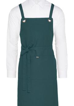 PROVENCE - Crossover Eyelets Bib Apron with Pocket