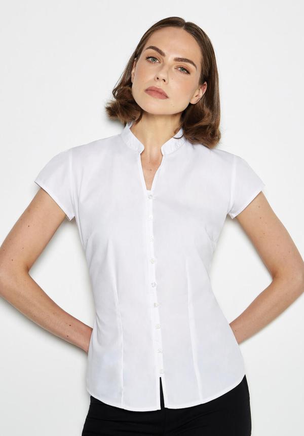 FR 79711 - Women's Tailored Fit Mandarin Collar Blouse SSL