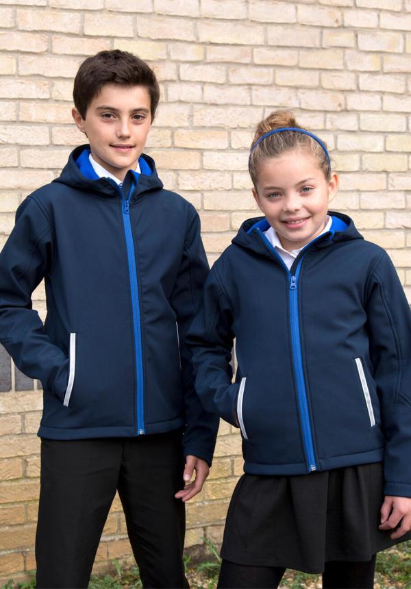 FR 88033 - Kids TX Performance Hooded Softshell Jacket FR 88033 - Kids TX Performance Hooded Softshell Jacket