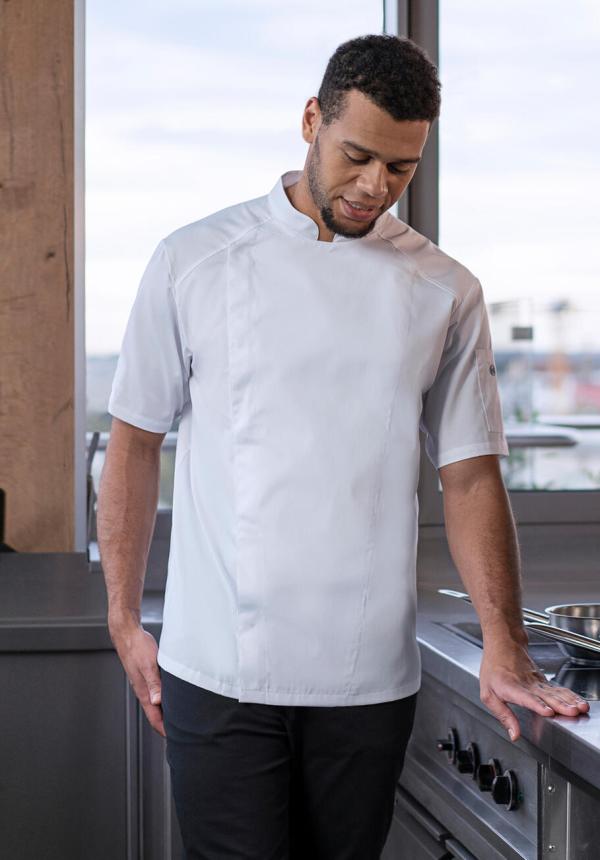 FR 09767 - Short-Sleeve Chef Jacket Modern-Look FR 09767 - Short-Sleeve Chef Jacket Modern-Look