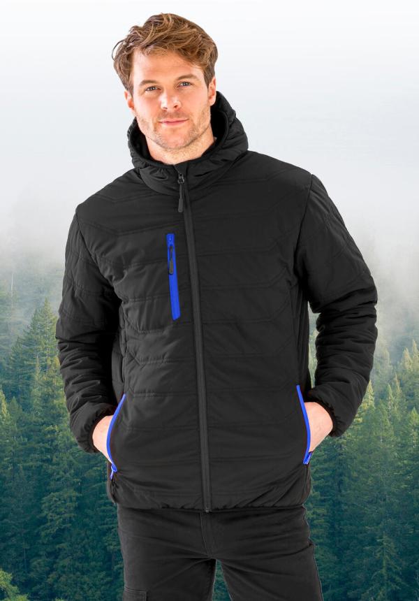 FR 20633 - Black Compass Padded Winter Jacket FR 20633 - Black Compass Padded Winter Jacket