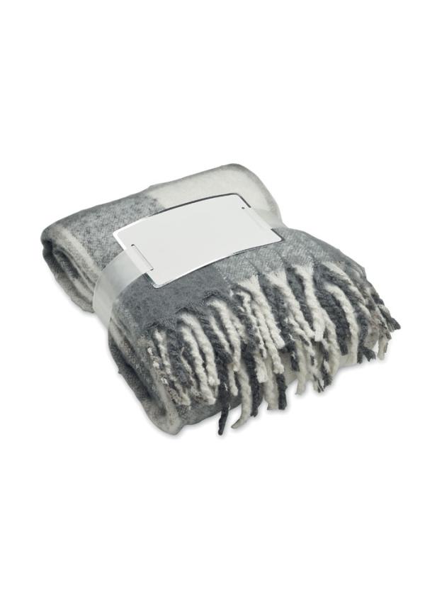 MO MO2382 - Kockás mohair-PES takaró
