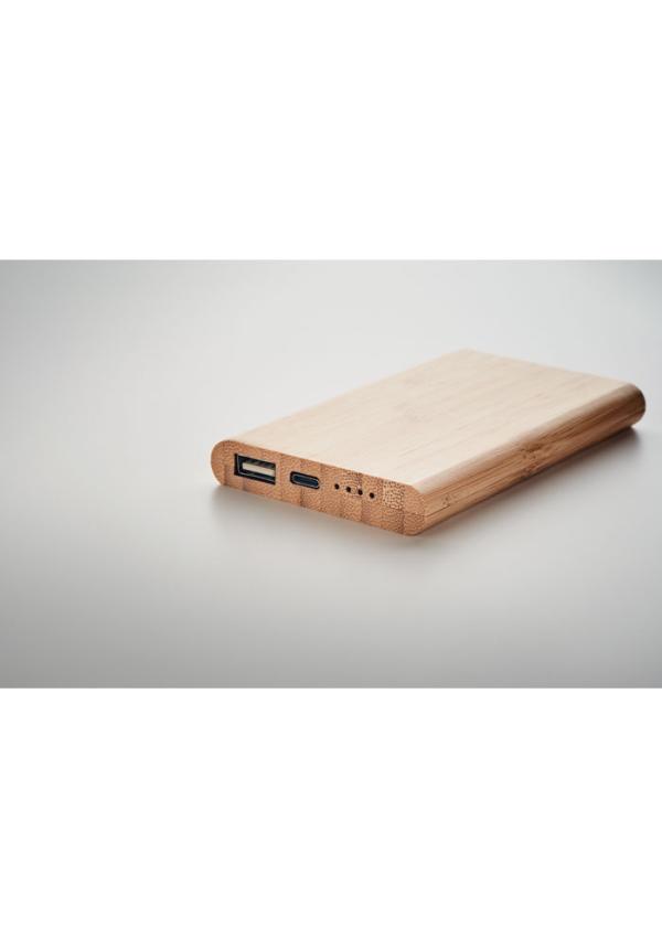 MO MO6814 - 4000 mAh bambusz powerbank