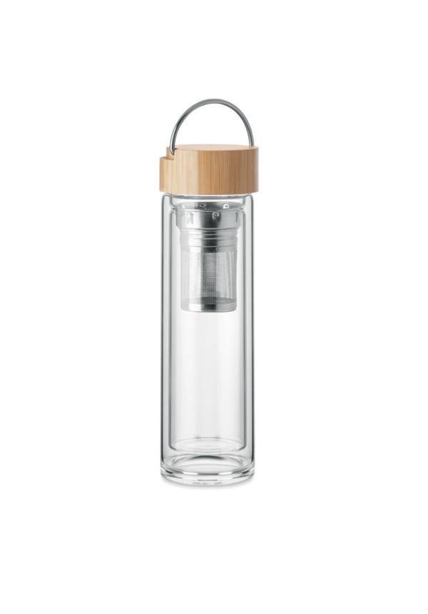 MO MO6854 - Duplafalú üveg palack 400 ml
