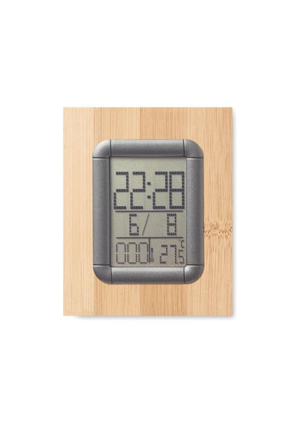 MO MO6289 - Bambusz tolltartó és LCD óra