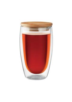 Duplafalú üveg pohár, 450 ml