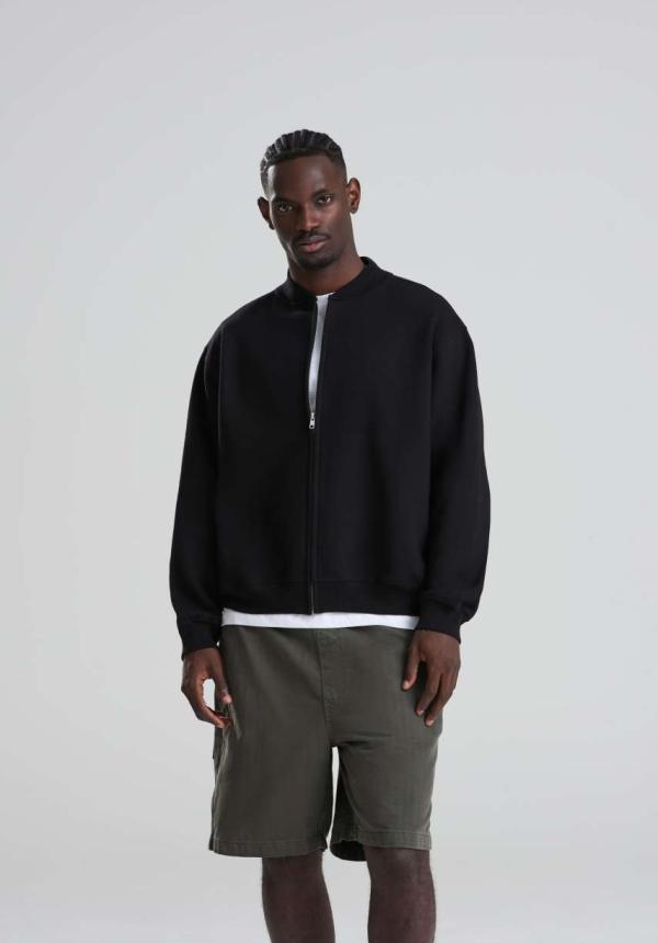 U AWJH124 - SIGNATURE VASTAG BOMBER PULÓVER