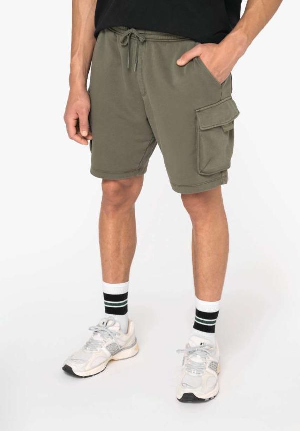 U NS717 - FÉRFI FRENCH TERRY MOSOTT HATÁSÚ CARGO SHORT U NS717 - FÉRFI FRENCH TERRY MOSOTT HATÁSÚ CARGO SHORT