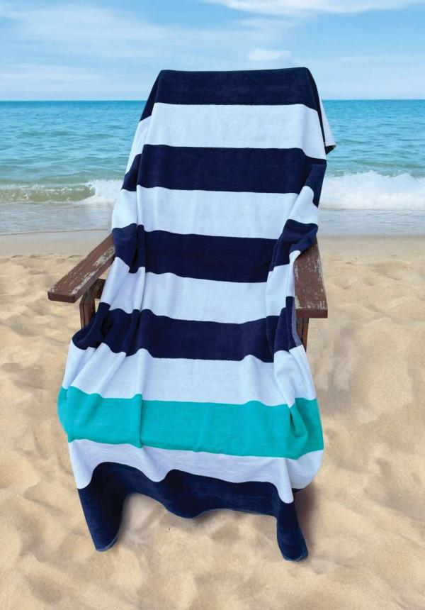 U OLV4040 - OLIMA „NAUTICAL STRIPE” BEACH VELOUR TOWEL U OLV4040 - OLIMA „NAUTICAL STRIPE” BEACH VELOUR TOWEL
