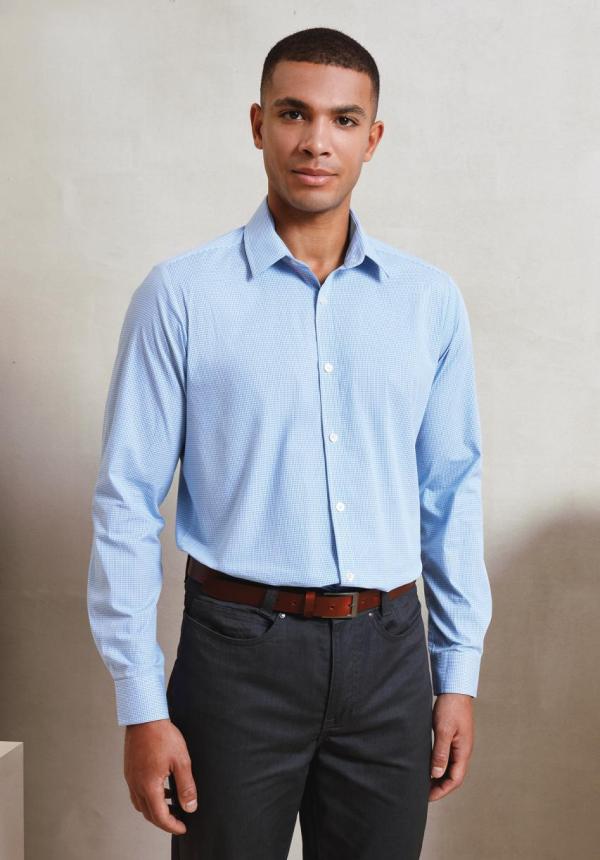 U PR220 - FÉRFI APRÓ KOCKÁS (GINGHAM) HOSSZÚ UJJÚ PAMUTING