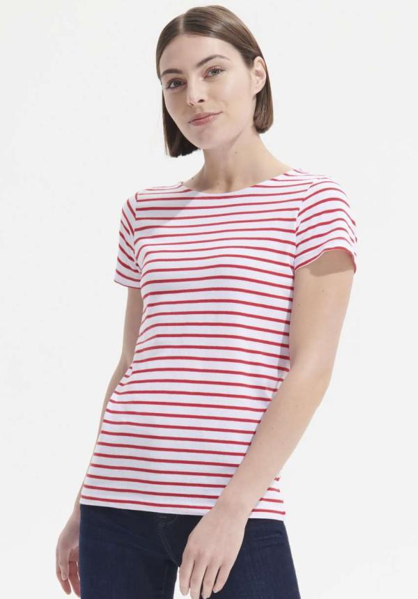 U SO01399 - SOL'S MILES WOMEN - KÖRNYAKAS CSÍKOS PÓLÓ
