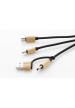 AP AP864068 - Cobbel Mini USB töltőkábel - Natúr / Fekete