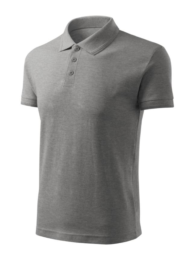 A F03 - Pique Polo Free - sötétszürke melírozott A F03 - Pique Polo Free - sötétszürke melírozott
