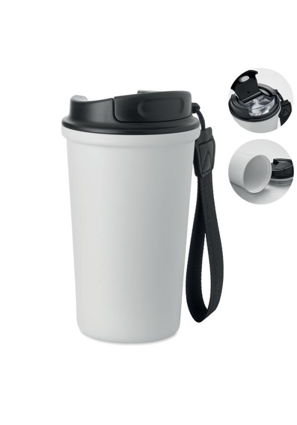 MO MO3156 - Újrahaszn. acél pohár 400ml - Fehér