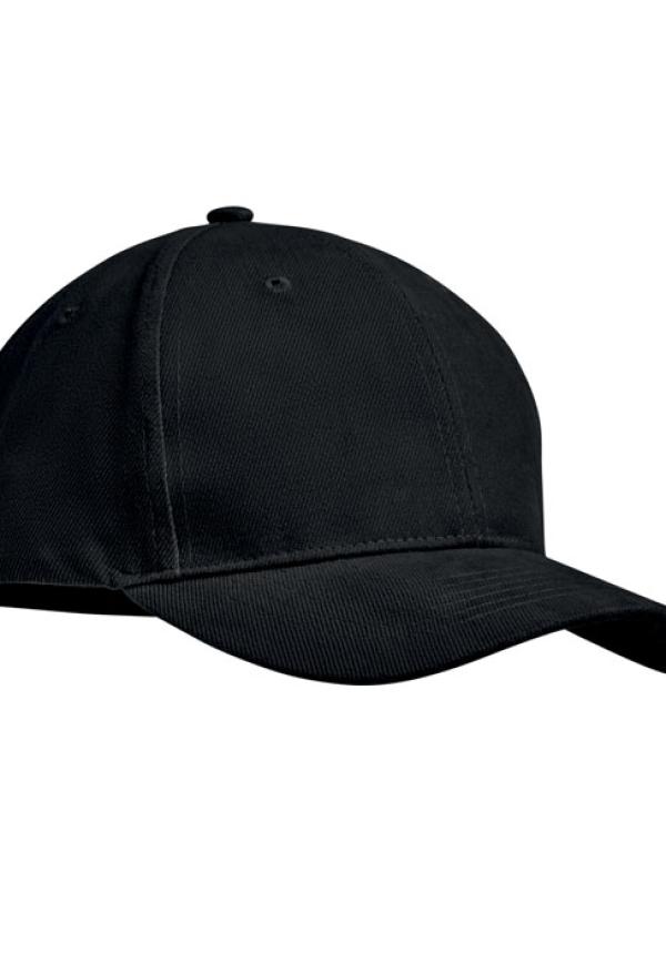 MO MO9643 - 6 panel baseball sapka 270g/m² - Fekete