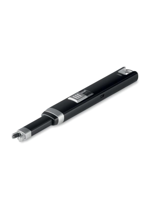 MO MO9651 - Nagy USB lánggyújtó - Fekete