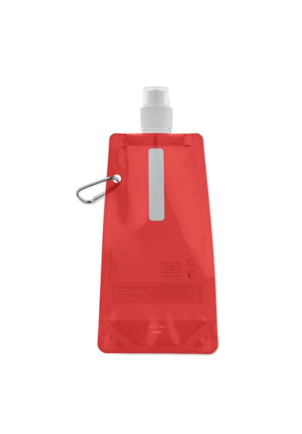 MO MO8294 - Összehajth. vizes palack 480ml - Áttetsző Piros
