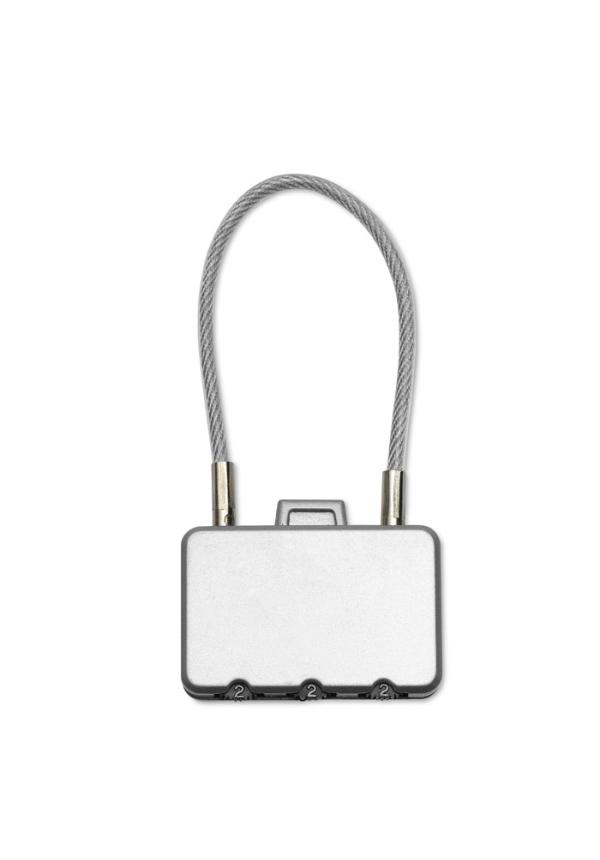 MO MO8354 - Bőrönd lakat - Matt Ezüst