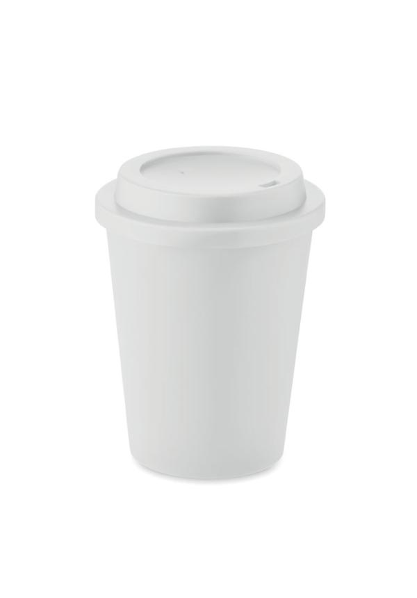 MO MO6582 - Duplafalú PP pohár 300 ml - Fehér
