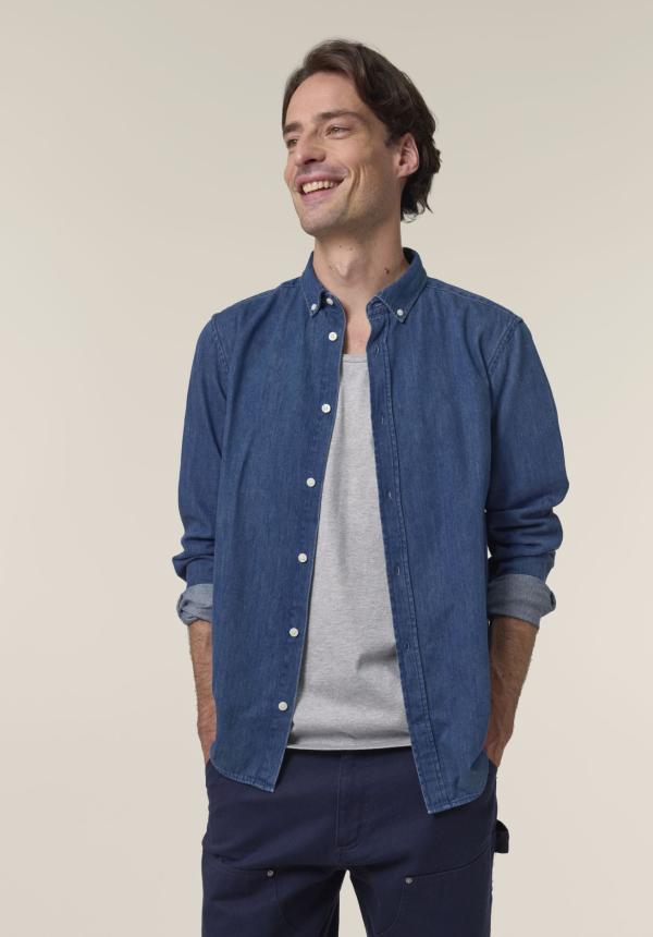 S STWM967 - Stanley Denim Shirt - Mid Wash (C371) S STWM967 - Stanley Denim Shirt - Mid Wash (C371)